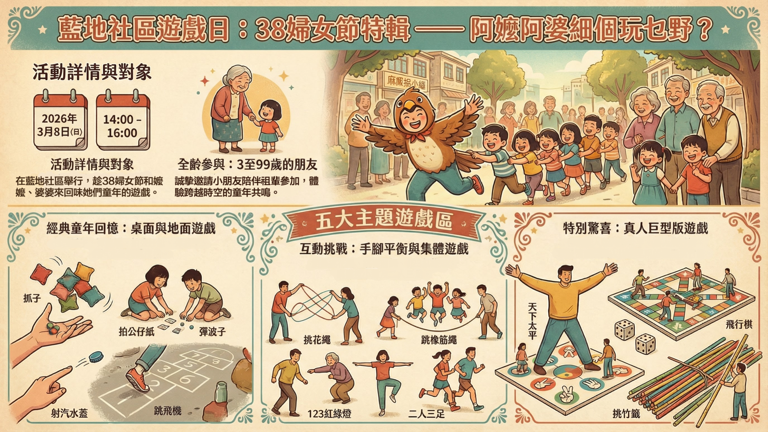 藍地社區遊戲日：38婦女節特輯 —— 阿嬤阿婆細個玩乜嘢？